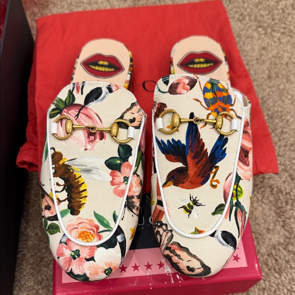 Gucci Garden Florence Exclusive Canvas Mules – Limited Edition – Size 37